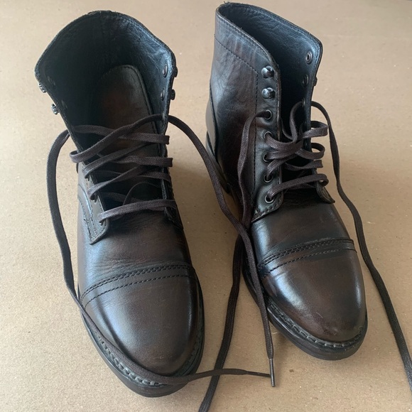 Thursday Boots “The Captain” Ladies Lace Up Leather Boots in Black Coffee Size 9 - Picture 4 of 15